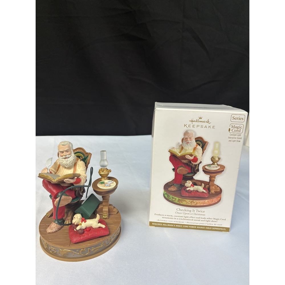 Hallmark Keepsake Magic Cord Checking It Twice Ornament 2011 Santa QX8929